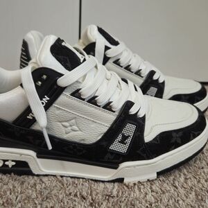 Louis Vuitton Black and White Sneakers